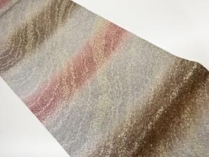 流水に抽象模様織出し全通袋帯